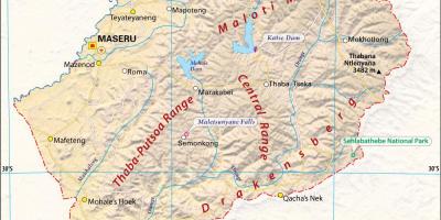 Lesotho kaart pilte