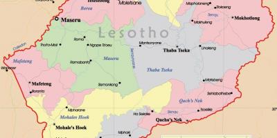 Kaart Lesotho
